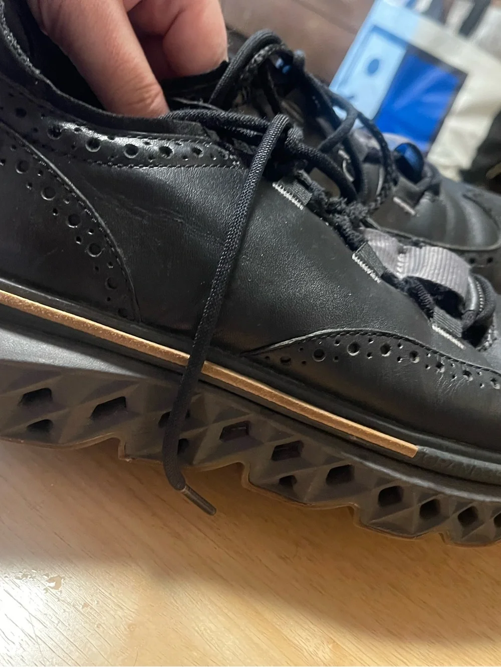 Cole Haan Men's 5. Zerogrand Wingtip Oxfords Black/Pavement, C36508, 11 M